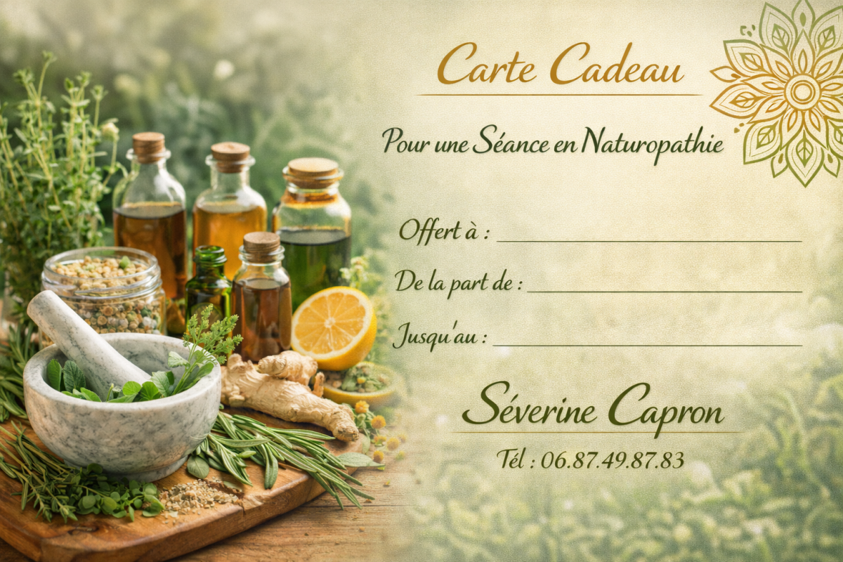 Carte cadeau pour une séance de naturopathie à Saint-Martin-Boulognec